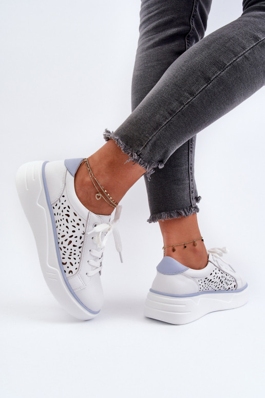 Sneakers tüüpi jalanõud   platvormiga   valget värvi Peilaeno