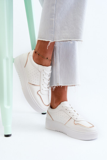 Sneakers tüüpi jalanõud platvormiga valget värvi Tessama 2