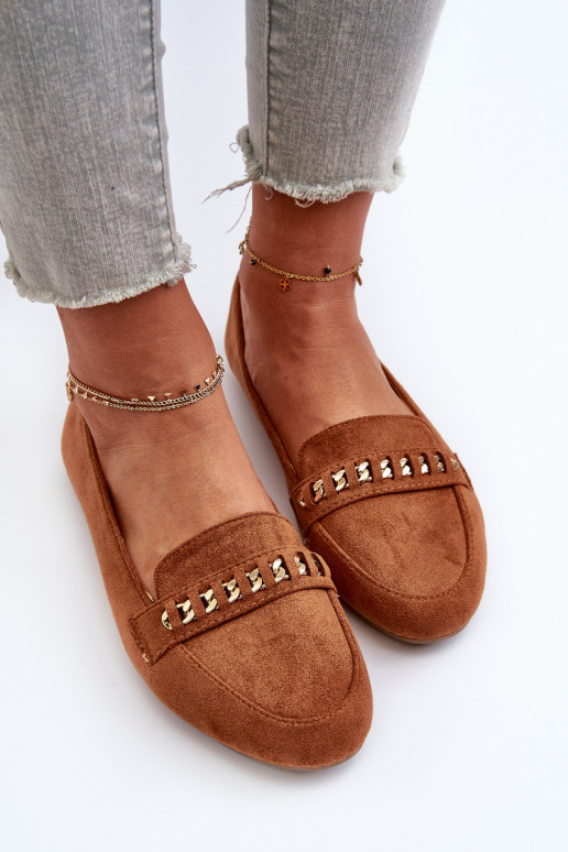 Läikivad mokassiinid    pruunid värvi Aredilla Läikivad mokassiinid    pruunid värvi Aredilla