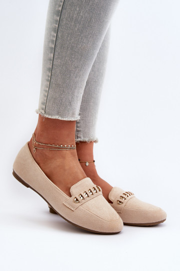 Läikivad mokassiinid    beeži värvi Aredilla 2