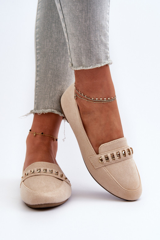 Läikivad mokassiinid    beeži värvi Aredilla Läikivad mokassiinid    beeži värvi Aredilla
