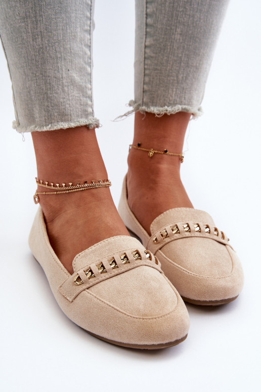 Läikivad mokassiinid    beeži värvi Aredilla Läikivad mokassiinid    beeži värvi Aredilla
