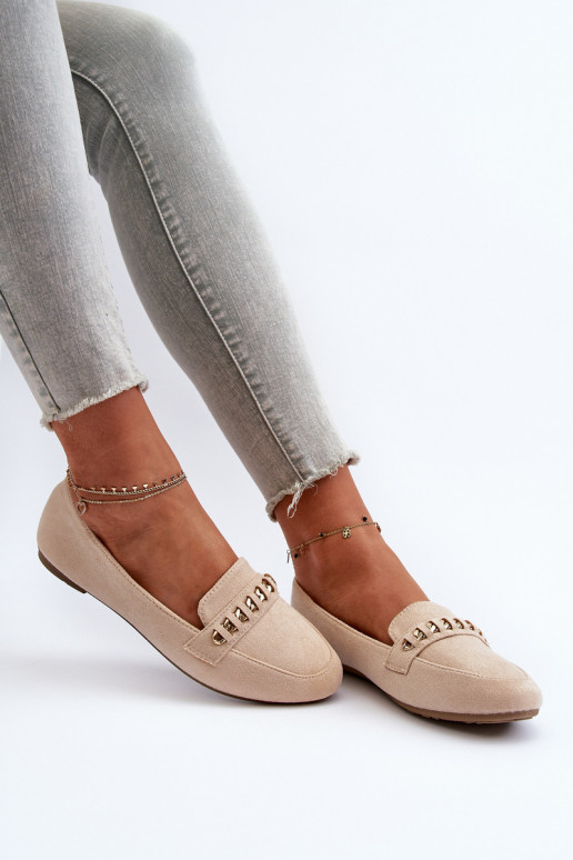 Läikivad mokassiinid    beeži värvi Aredilla Läikivad mokassiinid    beeži värvi Aredilla