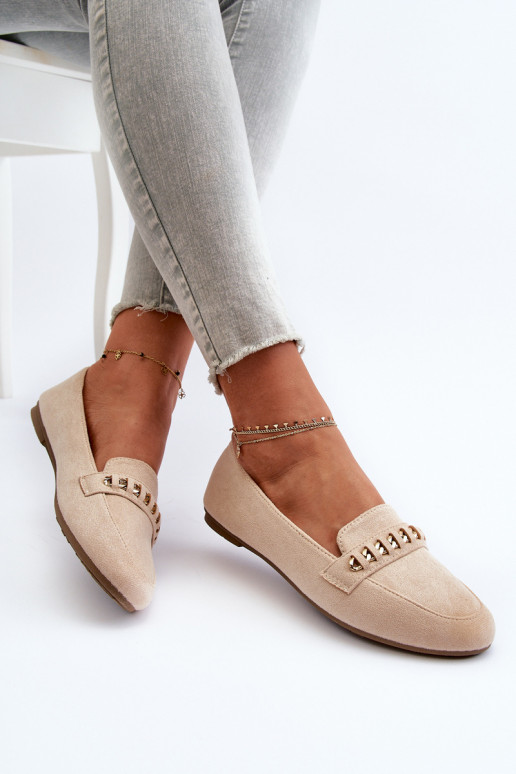 Läikivad mokassiinid    beeži värvi Aredilla Läikivad mokassiinid    beeži värvi Aredilla