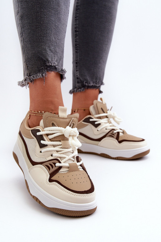 Sneakers tüüpi jalanõud   platvormiga pruunid värvi Etnaria Sneakers tüüpi jalanõud   platvormiga pruunid värvi Etnaria