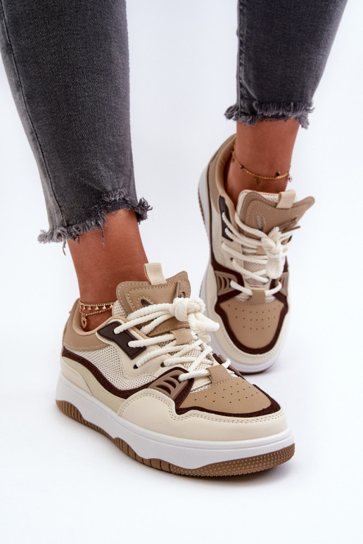 Sneakers tüüpi jalanõud   platvormiga pruunid värvi Etnaria Sneakers tüüpi jalanõud   platvormiga pruunid värvi Etnaria