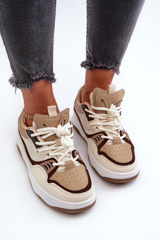 Sneakers tüüpi jalanõud   platvormiga pruunid värvi Etnaria Sneakers tüüpi jalanõud   platvormiga pruunid värvi Etnaria