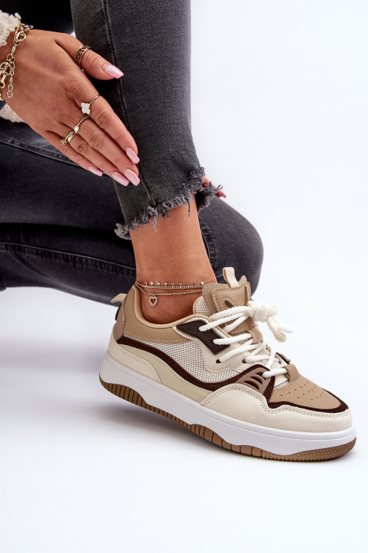 Sneakers tüüpi jalanõud   platvormiga pruunid värvi Etnaria Sneakers tüüpi jalanõud   platvormiga pruunid värvi Etnaria