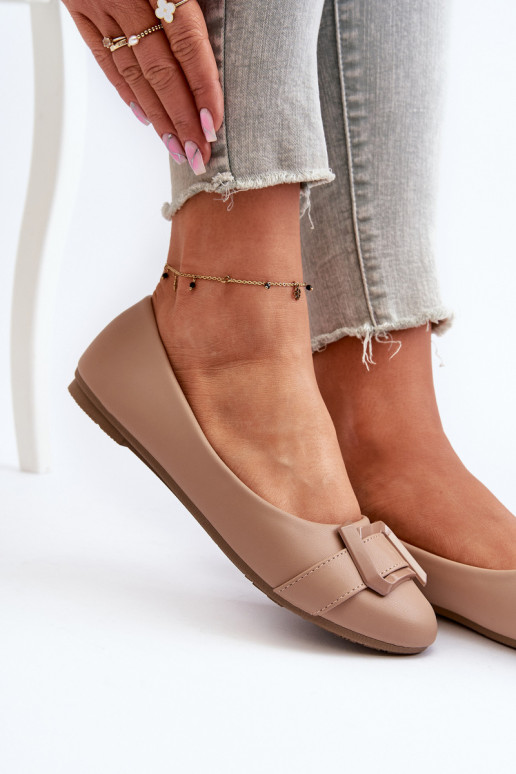 Baleriinad rihmadega  Eko   beeži värvi Cadwenla