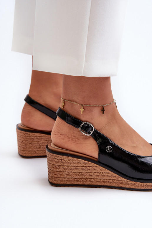 Laque Platvormiga sandaalid Sergio Leone SK301 mustad