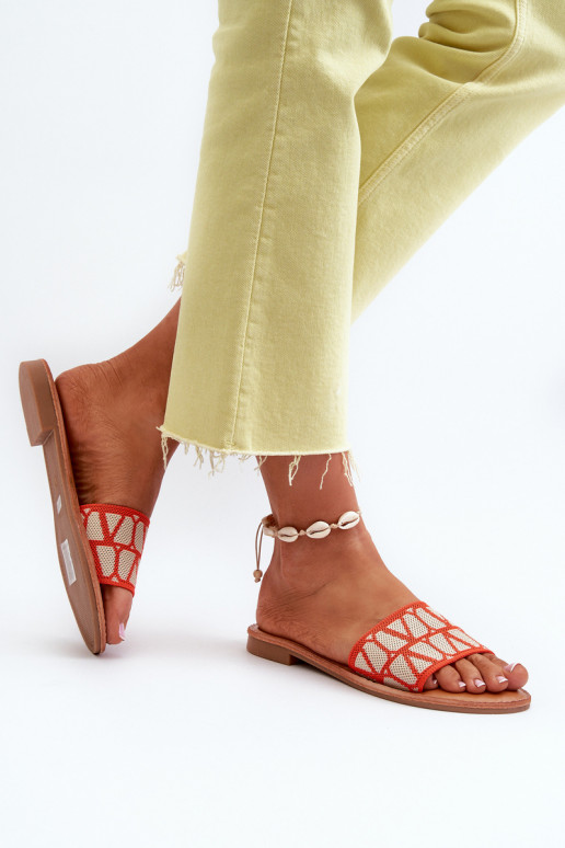 naiste plätud laiade nööridega oranži värvi Traivea naiste plätud laiade nööridega oranži värvi Traivea