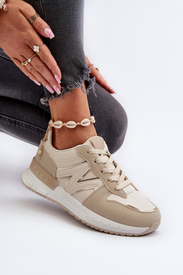 Sneakers tüüpi jalanõud   eko-nahast beeži värvi Kaimans 2