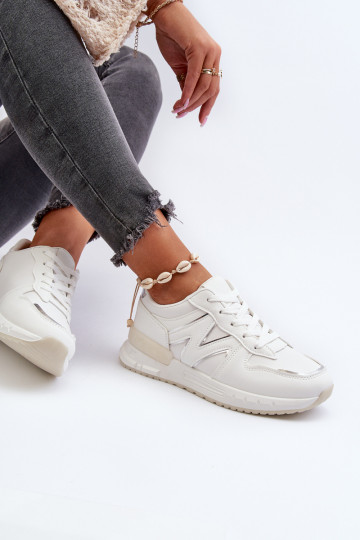 Sneakers tüüpi jalanõud   eko-nahast valget värvi Kaimans 2
