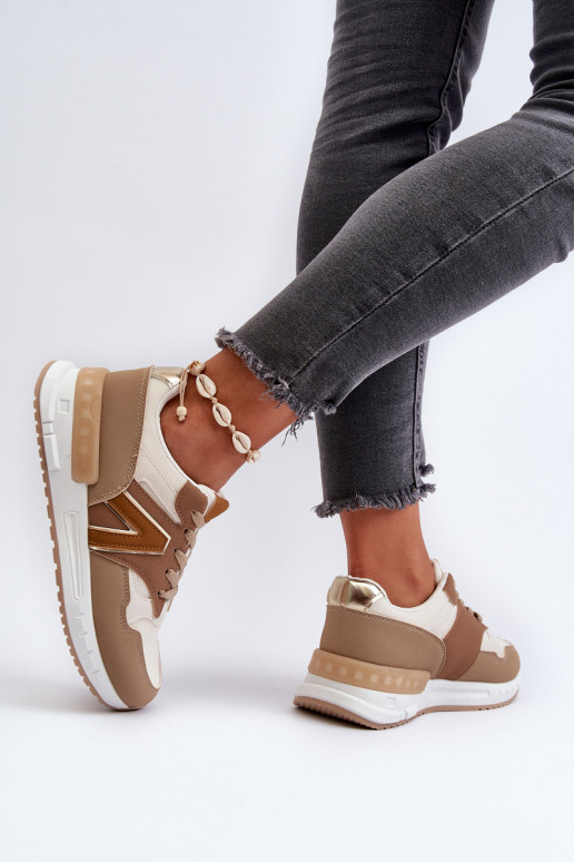 Sneakers tüüpi jalanõud   eko-nahast pruunid värvi Vinelli Sneakers tüüpi jalanõud   eko-nahast pruunid värvi Vinelli