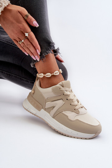 Sneakers tüüpi jalanõud   eko-nahast beeži värvi Vinelli 2