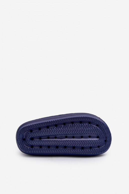 Kerged rannaplätud sandaalid krõpsudega kinnitatav ProWater PRO-24-05-01K tumesinist värvi Kerged rannaplätud sandaalid krõpsudega kinnitatav ProWater PRO-24-05-01K tumesinist värvi