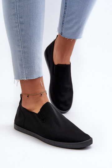 Spordijalatsid vabaaja jalanõud Slip-On mustad Lovinia