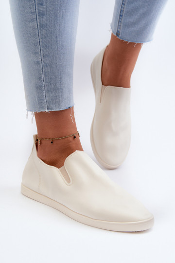 Spordijalatsid vabaaja jalanõud Slip-On beeži värvi Lovinia