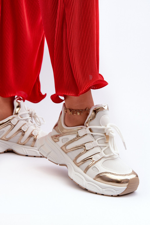 Sneakers tüüpi jalanõud   Valget-Kuldset värvi Ahmani