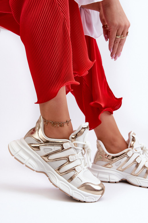 Sneakers tüüpi jalanõud   Valget-Kuldset värvi Ahmani