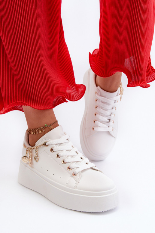 Sneakers tüüpi jalanõud   platvormiga  valget värvi Tivissa Sneakers tüüpi jalanõud   platvormiga  valget värvi Tivissa