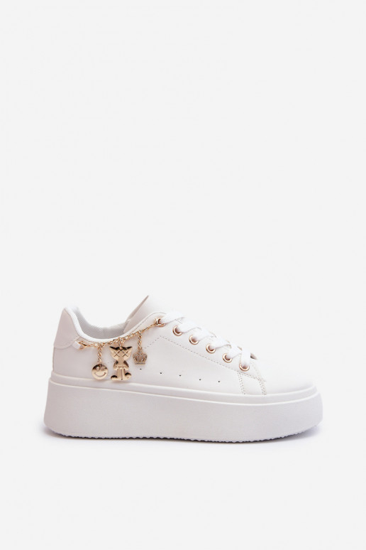Sneakers tüüpi jalanõud   platvormiga  valget värvi Tivissa Sneakers tüüpi jalanõud   platvormiga  valget värvi Tivissa