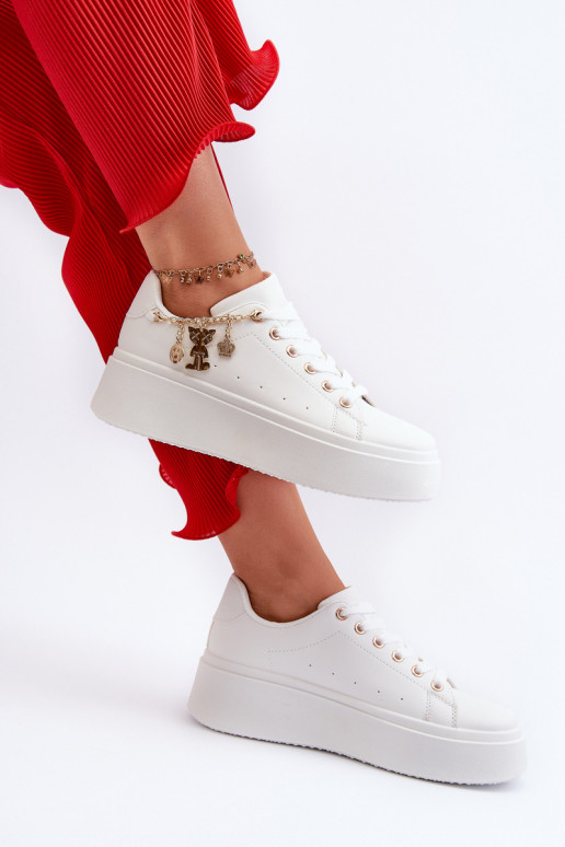 Sneakers tüüpi jalanõud   platvormiga  valget värvi Tivissa Sneakers tüüpi jalanõud   platvormiga  valget värvi Tivissa