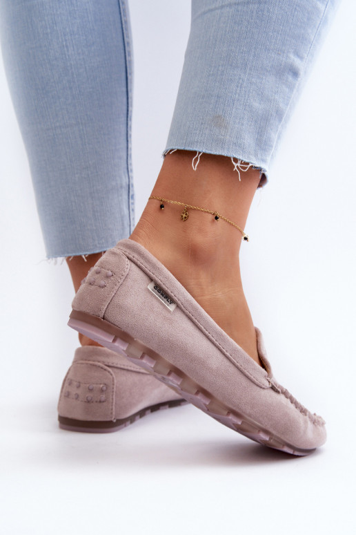 Naiste öko-seemisnahast mokasiinid, lilla Amrutia Naiste öko-seemisnahast mokasiinid, lilla Amrutia