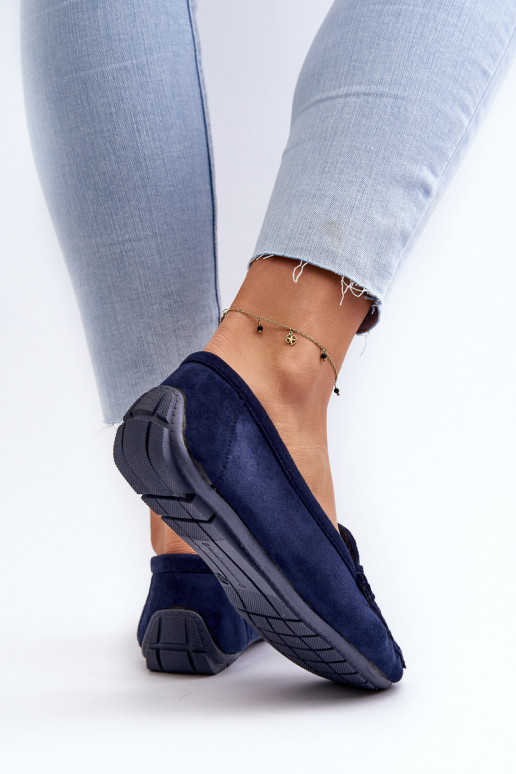 Moekad Seemisnahast mokassiinid tumesinist värvi Rabell Moekad Seemisnahast mokassiinid tumesinist värvi Rabell