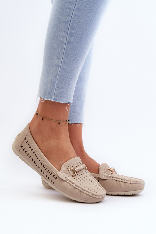 naiste mokassiinid  kaunistustega beeži värvi Kaydance naiste mokassiinid  kaunistustega beeži värvi Kaydance