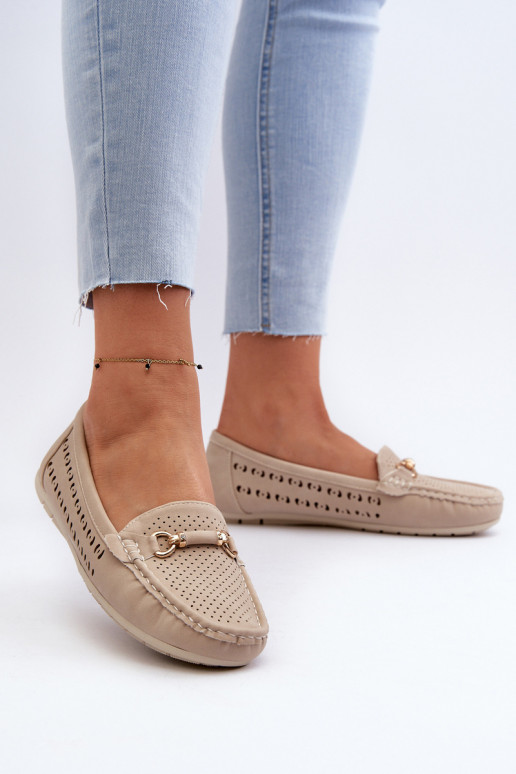 naiste mokassiinid  kaunistustega beeži värvi Kaydance naiste mokassiinid  kaunistustega beeži värvi Kaydance