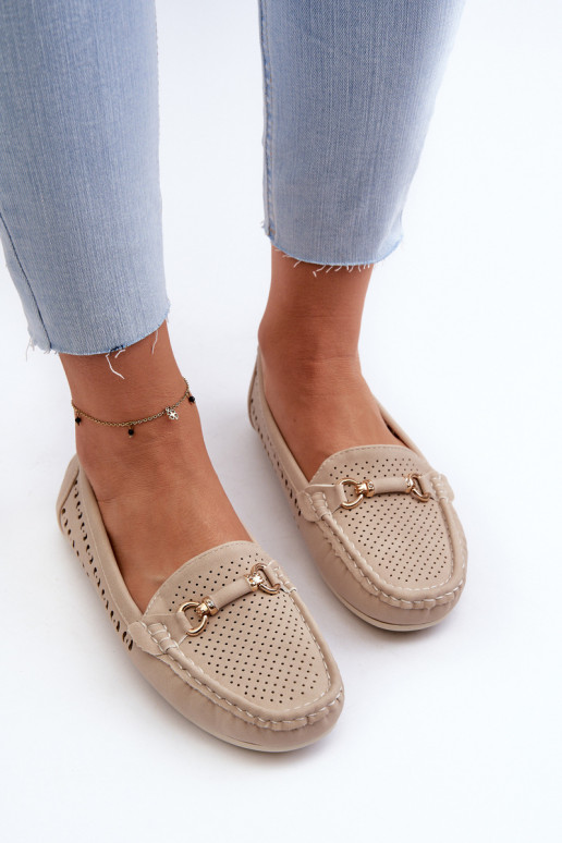 naiste mokassiinid  kaunistustega beeži värvi Kaydance naiste mokassiinid  kaunistustega beeži värvi Kaydance