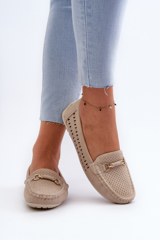 naiste mokassiinid  kaunistustega beeži värvi Kaydance naiste mokassiinid  kaunistustega beeži värvi Kaydance