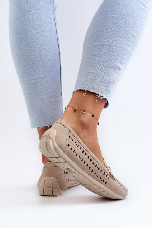 naiste mokassiinid  kaunistustega beeži värvi Kaydance naiste mokassiinid  kaunistustega beeži värvi Kaydance