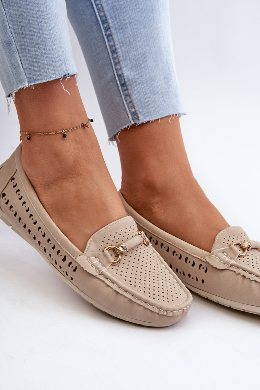 naiste mokassiinid  kaunistustega beeži värvi Kaydance naiste mokassiinid  kaunistustega beeži värvi Kaydance