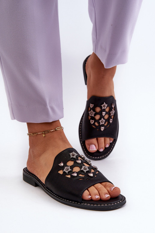 läikiv Naistesandaalid  S.Barski KV27-063 mustad läikiv Naistesandaalid  S.Barski KV27-063 mustad