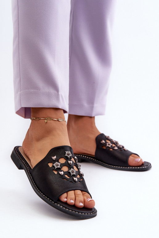 läikiv Naistesandaalid  S.Barski KV27-063 mustad läikiv Naistesandaalid  S.Barski KV27-063 mustad