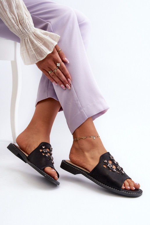 läikiv Naistesandaalid  S.Barski KV27-063 mustad läikiv Naistesandaalid  S.Barski KV27-063 mustad