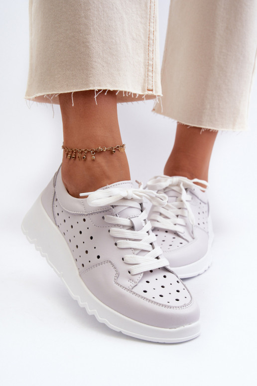 Sneakers tüüpi jalanõud  Naturaalsest nahast Halli värvi S.Barski LR482 Sneakers tüüpi jalanõud  Naturaalsest nahast Halli värvi S.Barski LR482