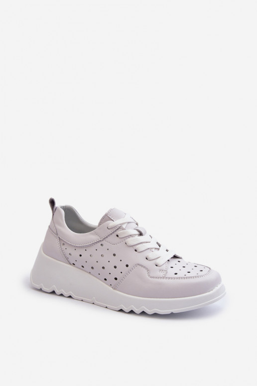 Sneakers tüüpi jalanõud  Naturaalsest nahast Halli värvi S.Barski LR482