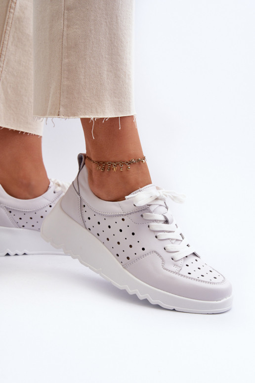 Sneakers tüüpi jalanõud  Naturaalsest nahast Halli värvi S.Barski LR482