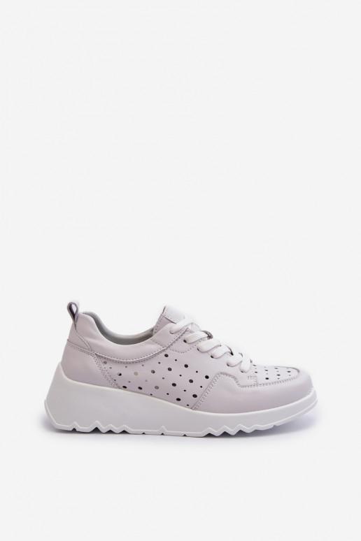 Sneakers tüüpi jalanõud  Naturaalsest nahast Halli värvi S.Barski LR482