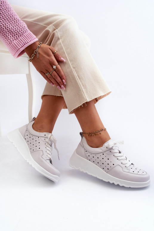 Sneakers tüüpi jalanõud  Naturaalsest nahast Halli värvi S.Barski LR482