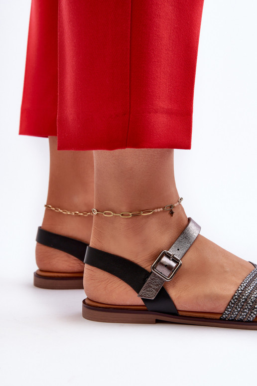 Madalad sandaalid S.Barski MY923 mustad