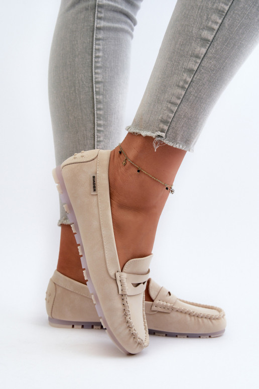 naiste mokassiinid eko-nahast Elevandiluu värvi Celoria naiste mokassiinid eko-nahast Elevandiluu värvi Celoria