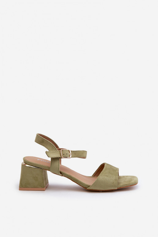 Naiste sandaalid ökoseemisnahast, roheline leisha