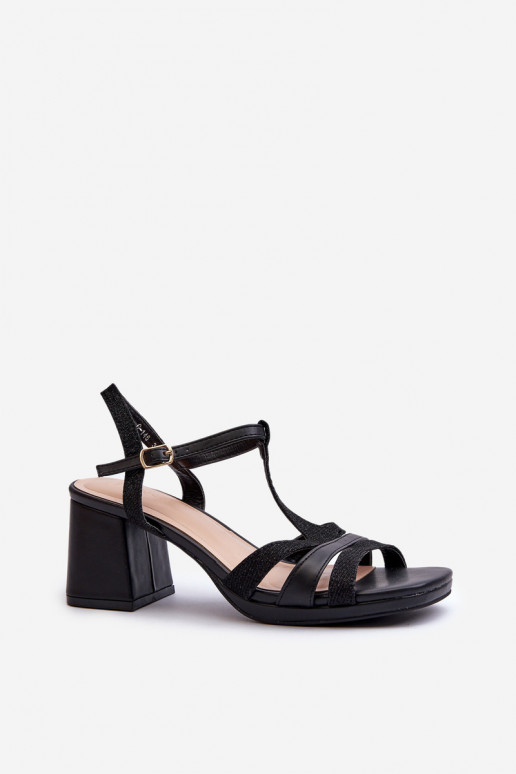 Naistesandaalid eko-nahast mustad Lyana