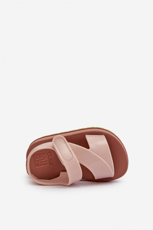 Laste sandaalid krõpsudega kinnitatav   LL385002 Heleroosat värvi Laste sandaalid krõpsudega kinnitatav   LL385002 Heleroosat värvi