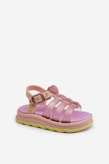 Laste sandaalid krõpsudega kinnitatav  NN385020 Violetne värv 2