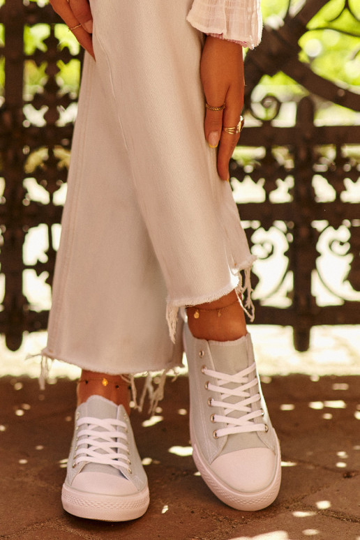 Riidest Klassikalise mudeli madalad tennised mündiroheline Lennabella